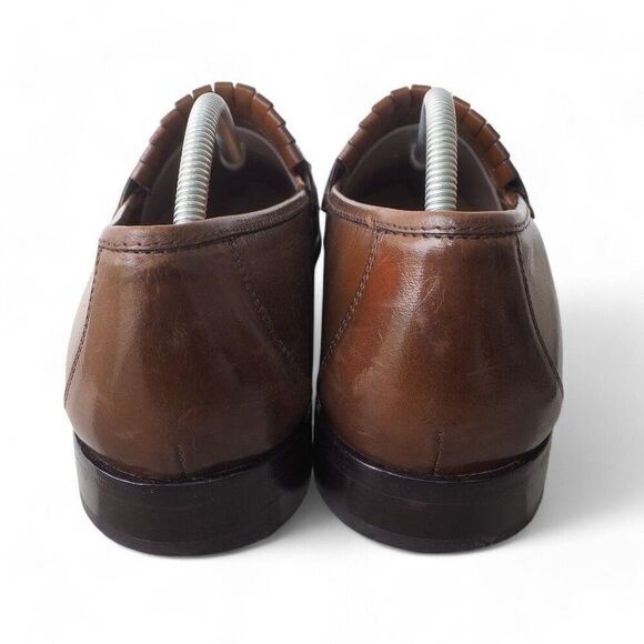 Brass‎ Boots Tassel Kiltie Slip-on Moc Toe Leather Loafers 93438 Brown Men\'s 11M main image 5